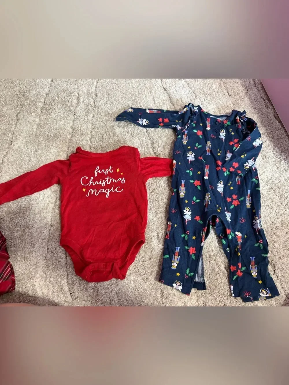 Old Navy Christmas Holiday Lot of 2 6-12 Month Baby Girl